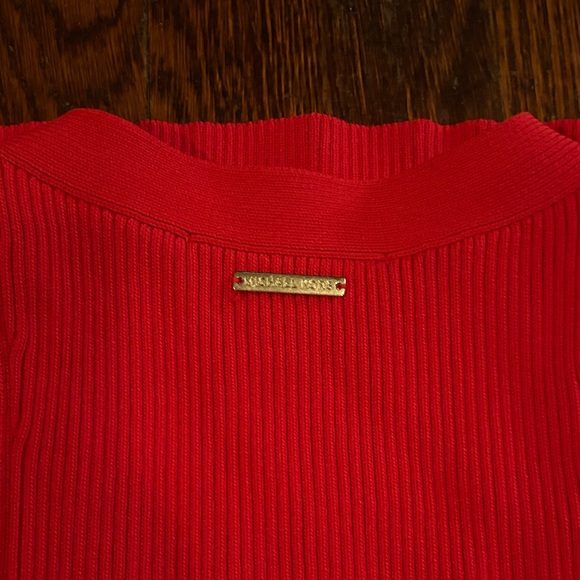 Michael Kors Red Ribbed Dress - Picture 3 of 3